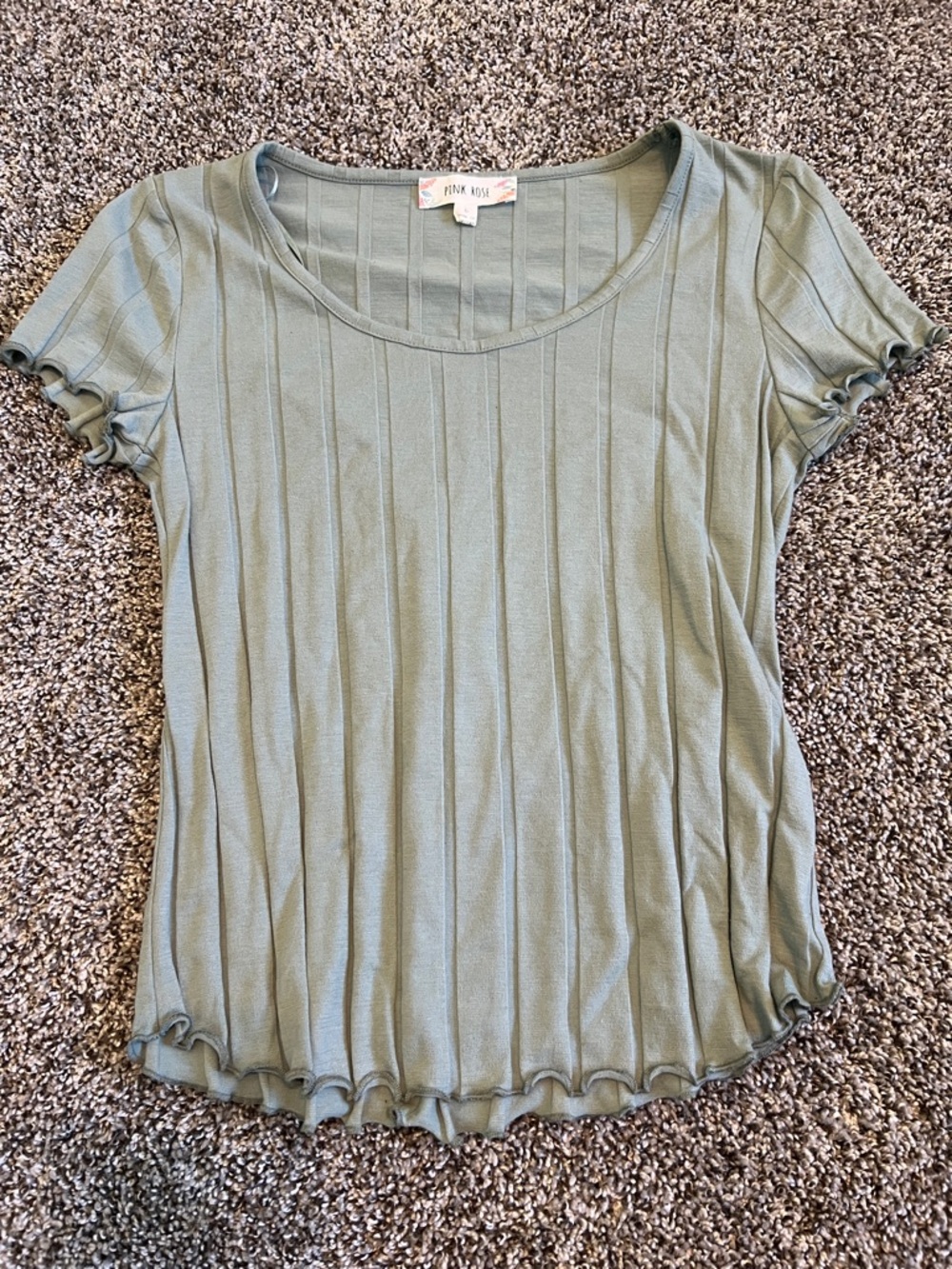 Pink Rose Cropped Tee